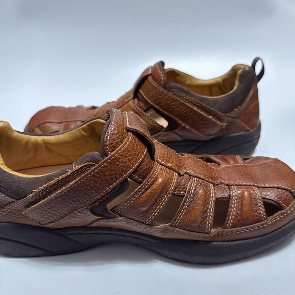 Dr Comfort Fisherman Mens Shoes Brown 9820 Diabetic Leather Sandal 11 main image 5
